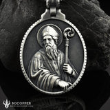 Pure Tin Saint Patrick Necklace,the Patron Saint of Ireland、Barbers、Engineers、Hairdressers、 Miners etc - BGCOPPER