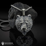 Pure Tin Bear Head Necklace - BGCOPPER