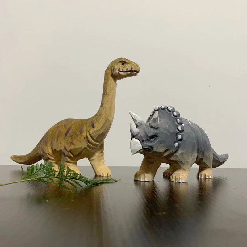 Basswood Hand-carved Dinosaur Ornaments