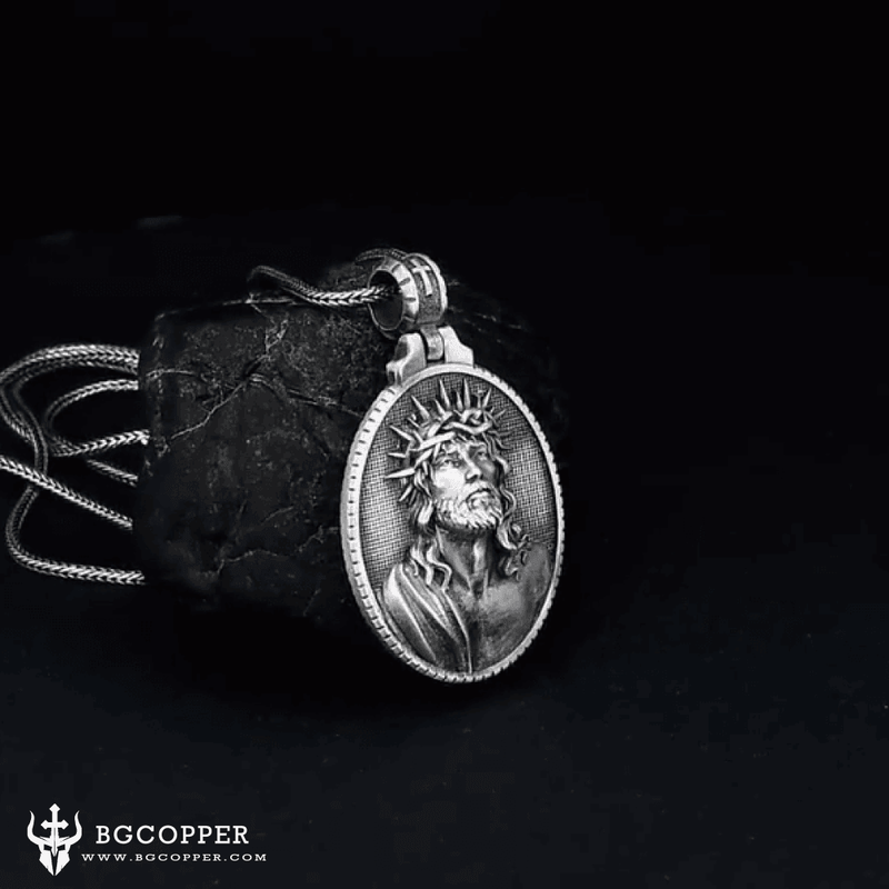 Crucifix Jesus Crown Of Thorns Pendant Necklace - BGCOPPER