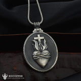 Sacred Heart  Medallion Necklace - BGCOPPER