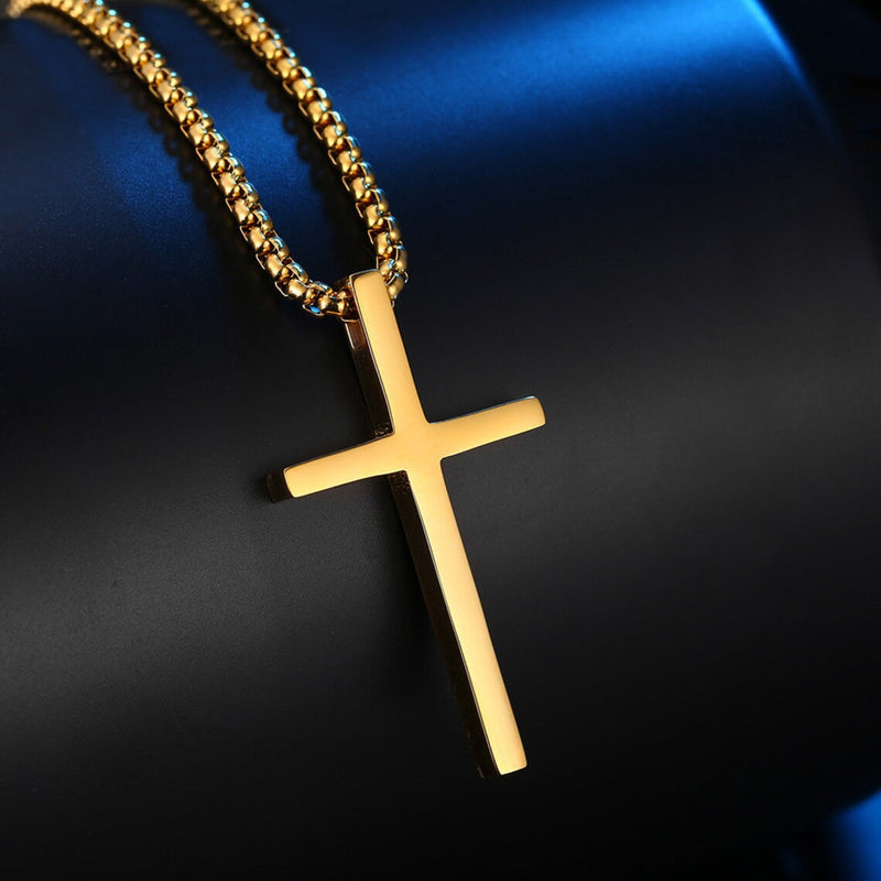 Minimalism Titanium Steel Cross Necklace