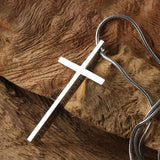 Philippians 4:13 Cross Pendant Strength Bible Verse Stainless Steel Necklace