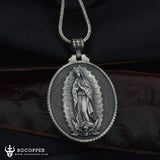 Our Lady of Guadalupe Virgin Mary Necklace,the patron saint of Mexico, America and unborn children - BGCOPPER