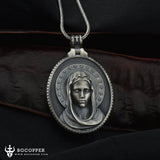 Pure Tin Virgin Mary Medallion Necklace - BGCOPPER