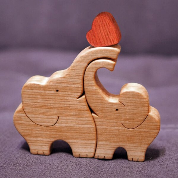 Hand-carved Wooden Cuddling Animals💕-Best gift to your loved one🎁
