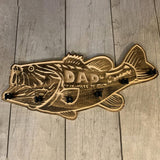 Father's Day Gift - Wood Bass Fishing Rod Holder