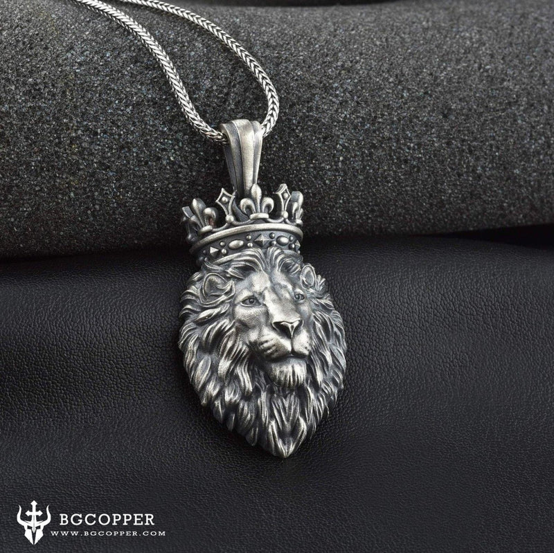 Pure Tin Relief Lion King Necklace BGCOPPER