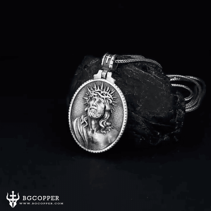 Crucifix Jesus Crown Of Thorns Pendant Necklace - BGCOPPER