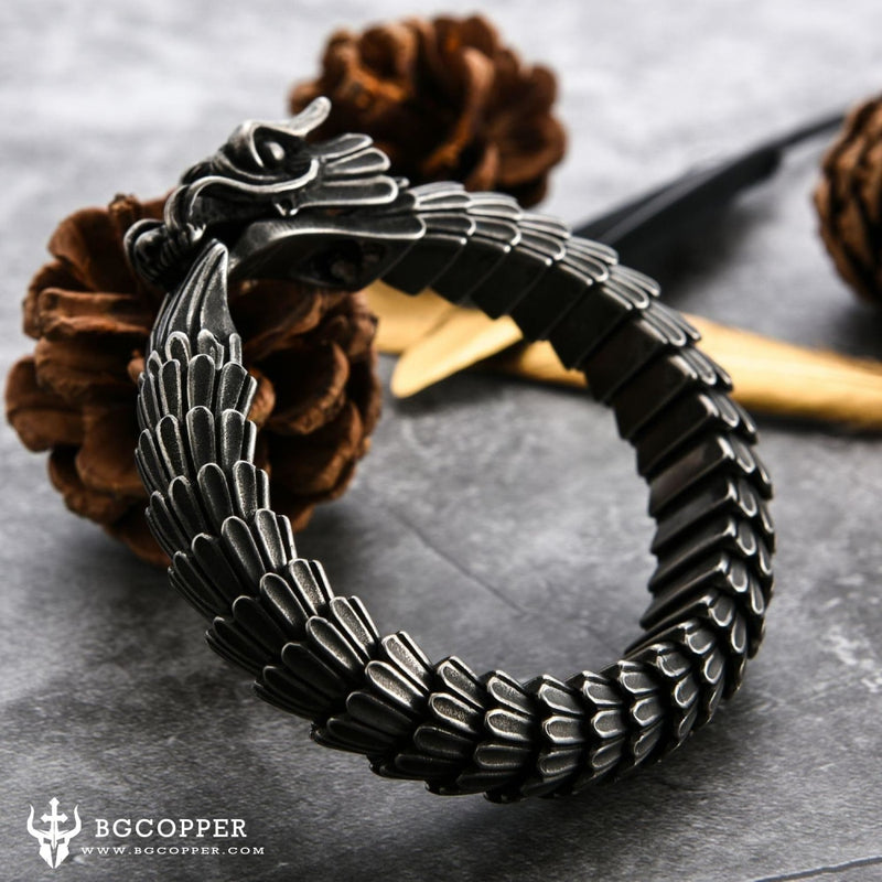 DRAGON SCALE STAINLESS STEEL BRACELET - BGCOPPER