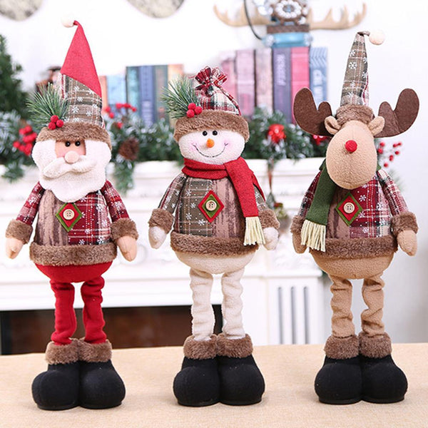 Household Christmas Decoration， Dolls Santa Claus Elk Snowman Window Decoration - BGCOPPER