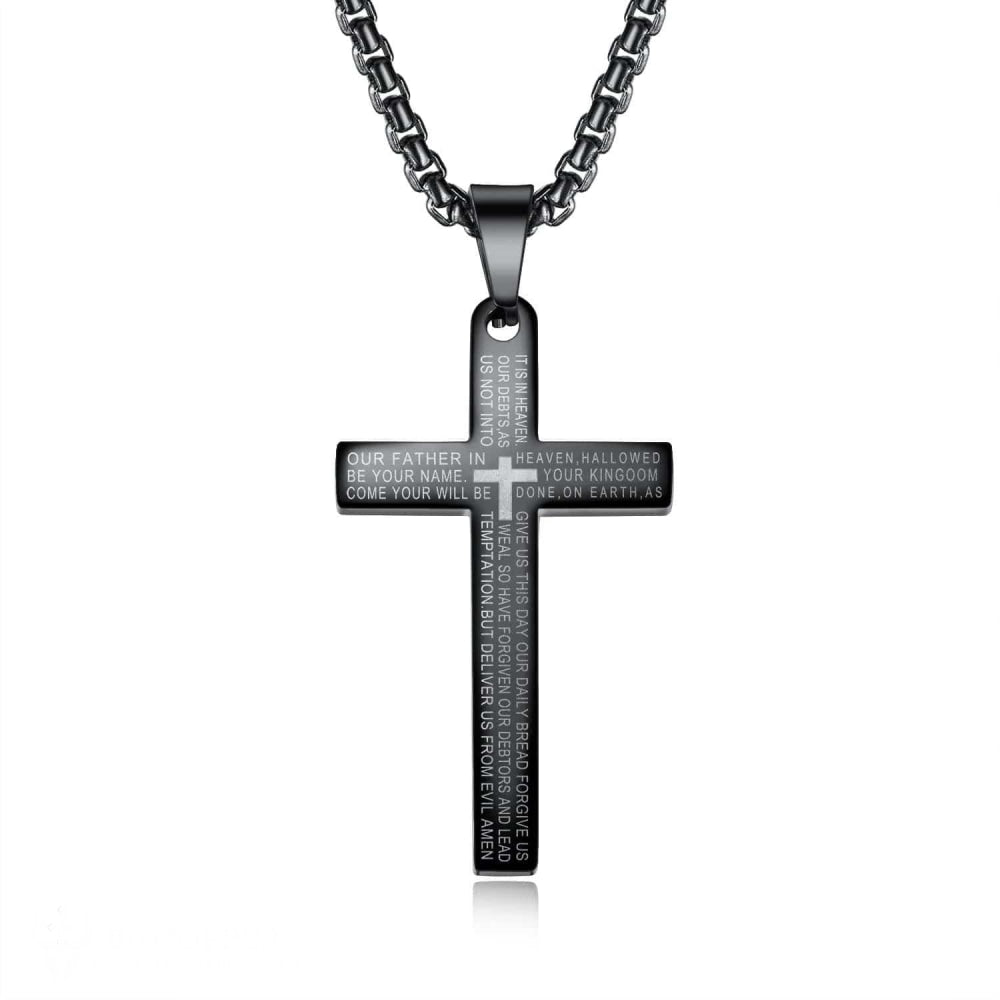 The Lord s Prayer Cross Necklace BGCOPPER