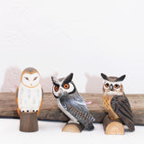 Hand Carved Painted Owl Figurines,Home Decor sculpture ornaments