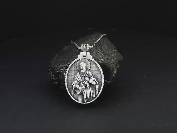 St Peter Necklace/the patron saint of net makers, boat builders ,fishermen, locksmiths, shoemakers and foot patients