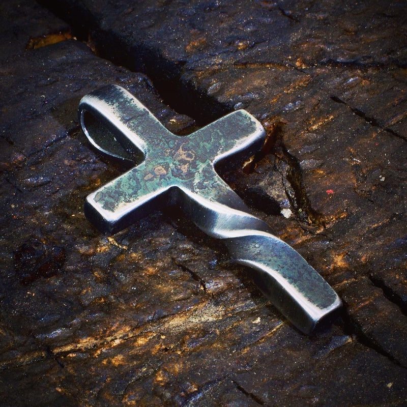 Bgcopper Twisted Cross Necklace - Gifts for Him/ Her