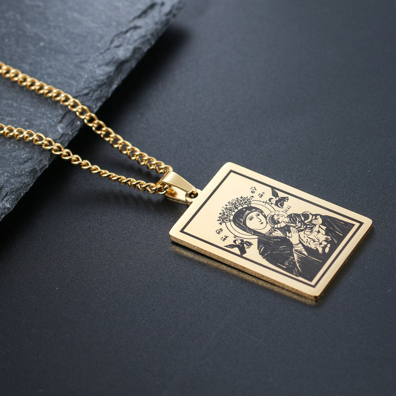 Our Lady of Perpetual Help Stainless Steel Necklace