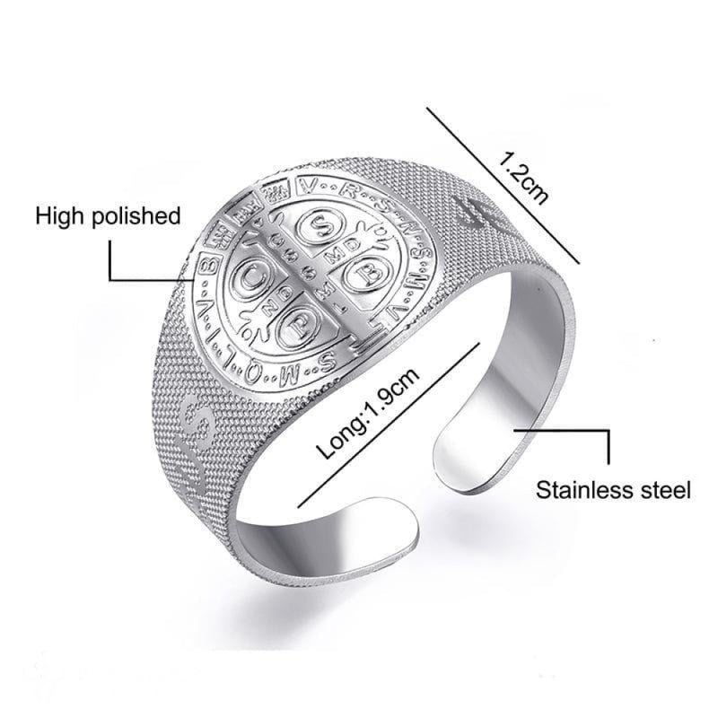 Devil-chasing Medal Adjustable Ring,Inspire and empower you - BGCOPPER