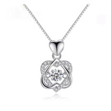 BEATING HEART STRELLING SILVER NECKLACE - BGCOPPER