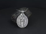 Pure Tin Virgin Mary Untier of Knots Necklace