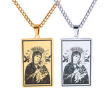 Our Lady of Perpetual Help Stainless Steel Necklace