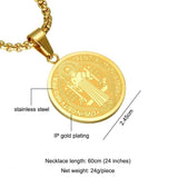 Saint Benedict coin medal couple Necklace - BGCOPPER