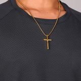 Minimalism Titanium Steel Cross Necklace