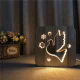 Jesus, Cross, Church, Holy spirit night light, religious wooden 3D mood light