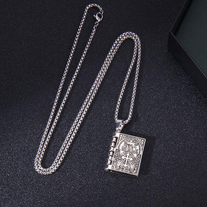 Holy Bible Book Necklace Religion Gift - BGCOPPER