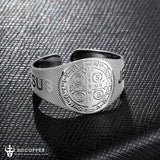Devil-chasing Medal Adjustable Ring,Inspire and empower you - BGCOPPER
