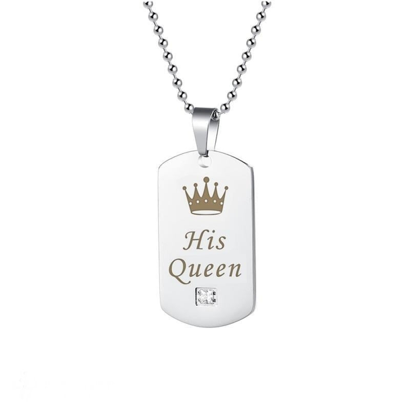 "His Queen, Her King" Couple Necklace - BGCOPPER