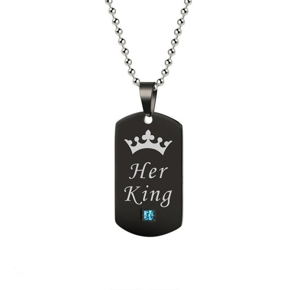 King and queen necklaces for couples sales