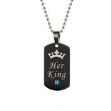 "His Queen, Her King" Couple Necklace - BGCOPPER