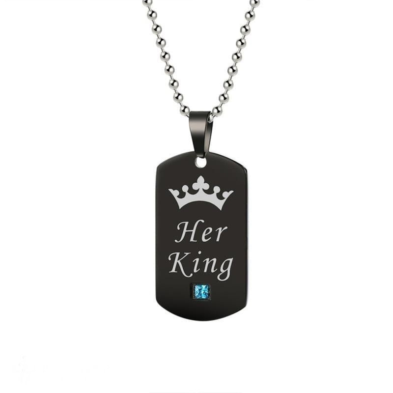 Her king and his queen necklace shop