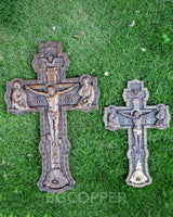 Bgcopper Holz orthodoxe religiöse geschnitzte Kruzifix-Geschnitzt aus Naturholz