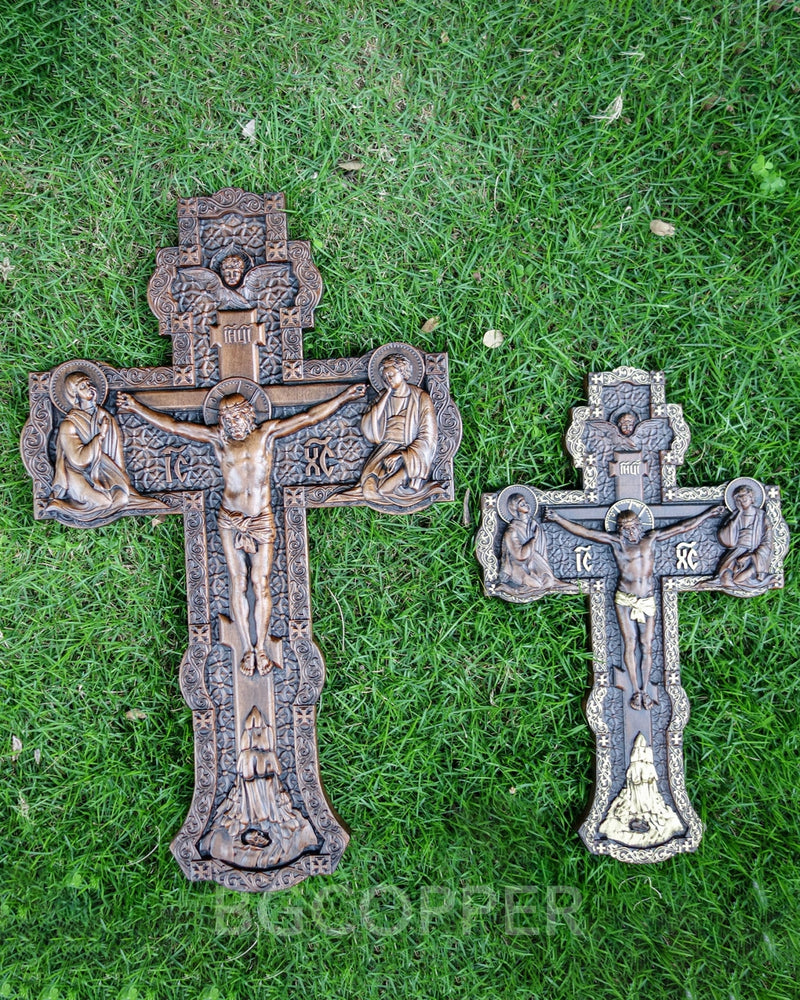 Bgcopper Holz orthodoxe religiöse geschnitzte Kruzifix-Geschnitzt aus Naturholz