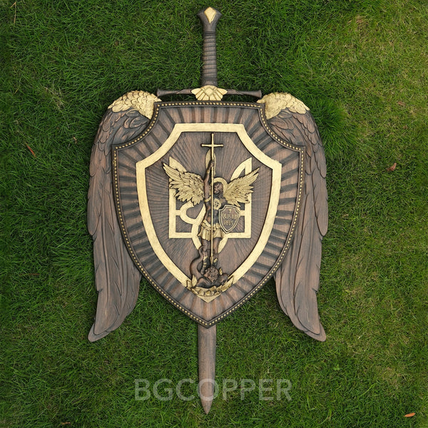 Archangel Michael Shield and Sword Religious Gifts - Best Wall Decor in 2023