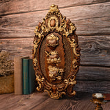 Three Sacred Hearts of the Holy Family Wall Hanging Art work Personalized Religious Gift wooden decor