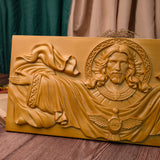 22.75" Jesus Christ, Holy Spirit  Wood Carved