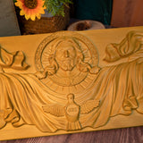 22.75" Jesus Christ, Holy Spirit  Wood Carved