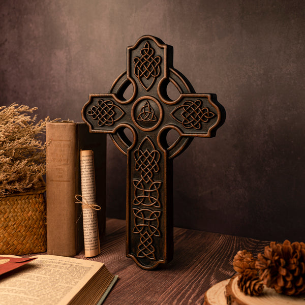 Celtic Cross Wood carving