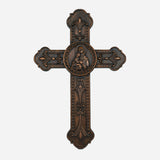 Wooden crucifix of the Virgin, Virgin Mary, Baby Jesus, religious wooden icon, wall crucifix, wall decoration