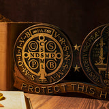 St. Benedict's Exorcism Medal Christian Wall Plaque - Best Christmas Gift