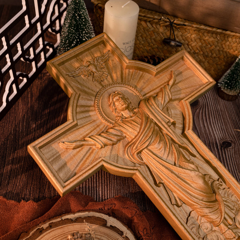 BGCOPPER Himmelfahrt Jesu Holzschnitzerei Kreuz-Die besten Geschenke für Ostern