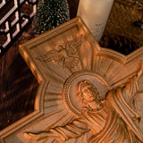 BGCOPPER Himmelfahrt Jesu Holzschnitzerei Kreuz-Die besten Geschenke für Ostern