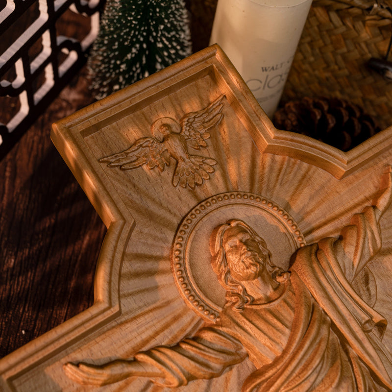 BGCOPPER Himmelfahrt Jesu Holzschnitzerei Kreuz-Die besten Geschenke für Ostern