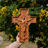 BGCOPPER Himmelfahrt Jesu Holzschnitzerei Kreuz-Die besten Geschenke für Ostern