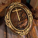 Jesus Agony in the Garden Wood Carving, Home Wall Religious Pendant Decoration