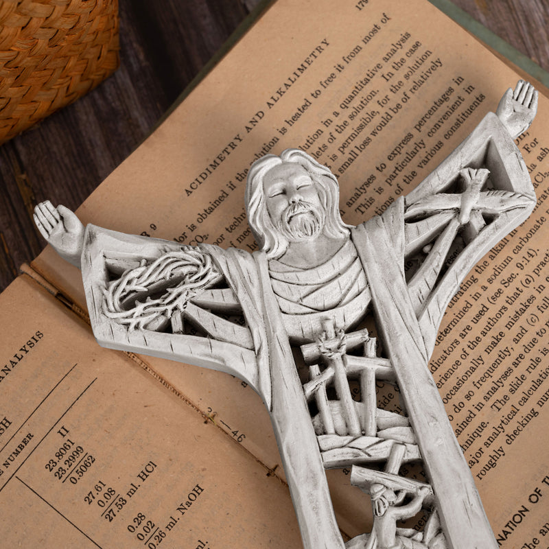 Bgcopper Risen Christ Wall Cross Jesus Figures