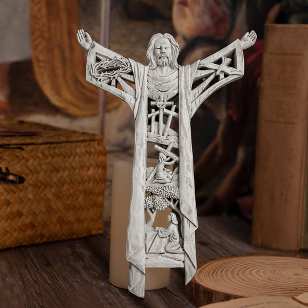 Bgcopper Risen Christ Wall Cross Jesus Figures