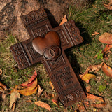 Faith, Hope, and Love Wall Cross with Bible Verse - Best Saint Valentine's day Gift